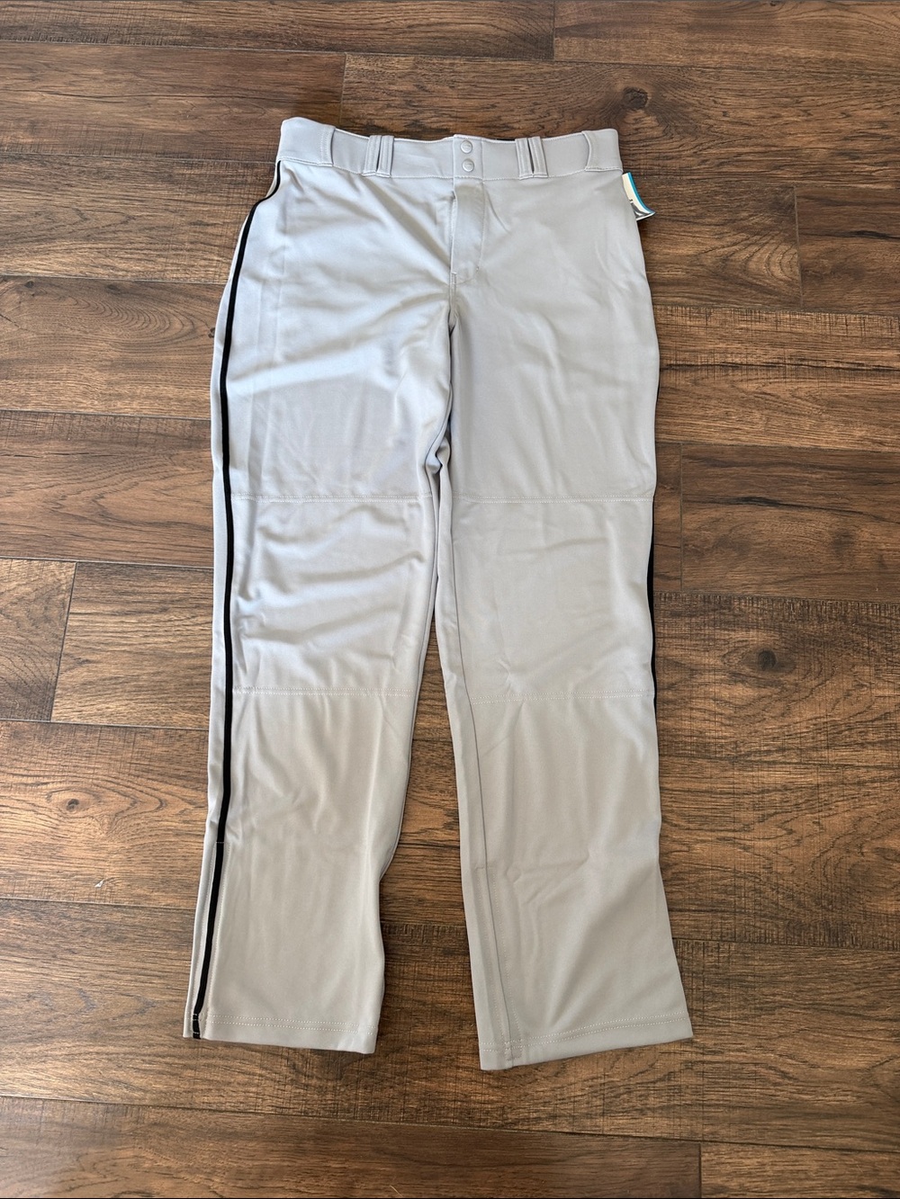 Men Champro Light Gray Athletic Baseball Pants with Black Side Stripe BRAND NEW